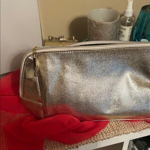 Lancome Gold Sparkly Cosmetic Bag